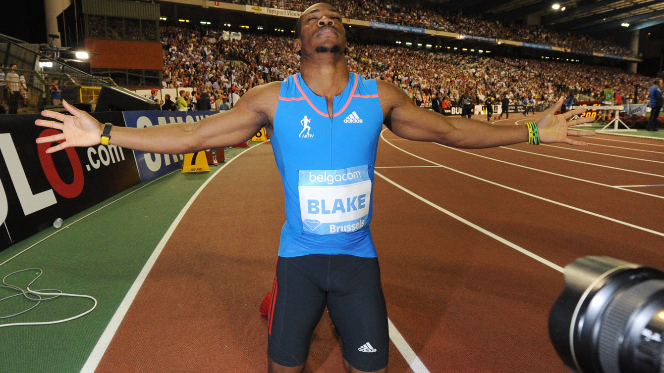 Yohan Blake in Brussels after running the second fastest 200m of all time in 2011. 