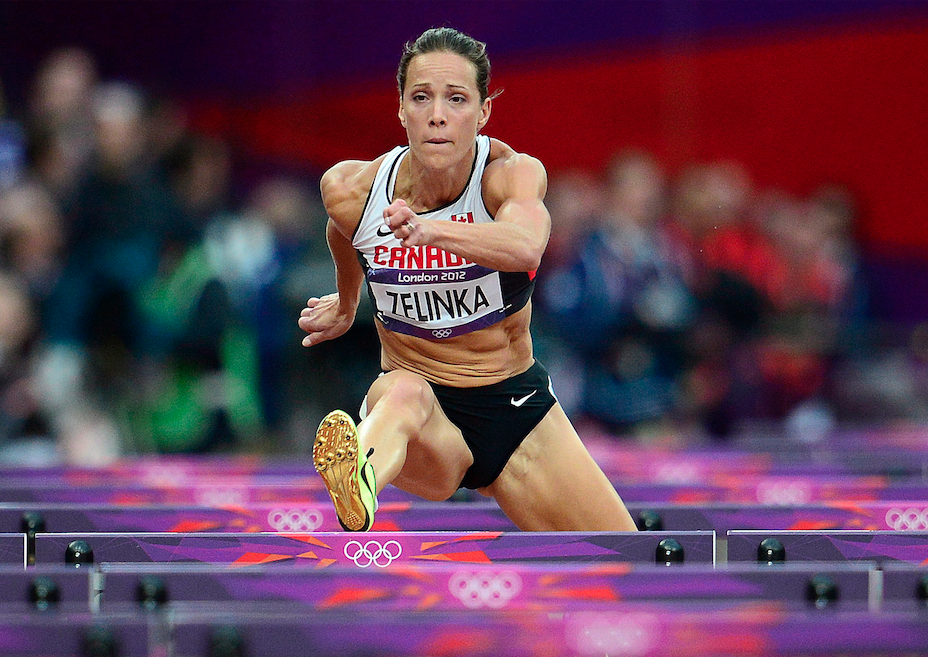 Canada's Jessica Zelinka competes in the during the Summer Olympics in London on August 7, 2012. Zelinka has a new home and a new coach, and is returning to the heptathlon this season after a taking a year off from the gruelling event and competing only in hurdles. THE CANADIAN PRESS/Sean Kilpatrick
