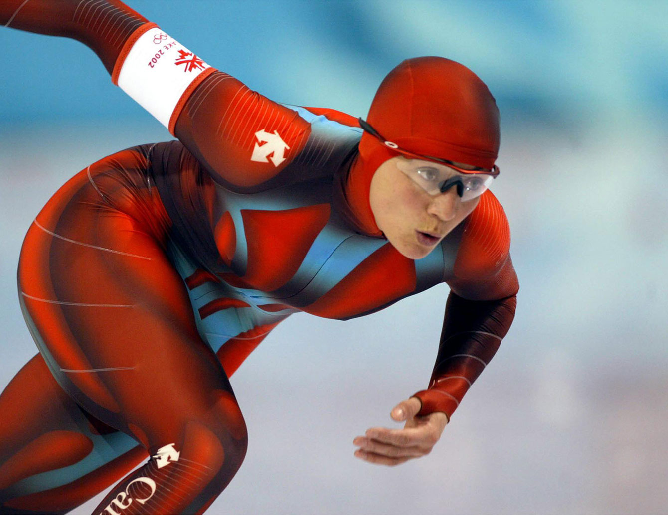 Susan Auch competes at Salt Lake City 2002. (CP PHOTO/HO/COC/Mike Ridewood) 