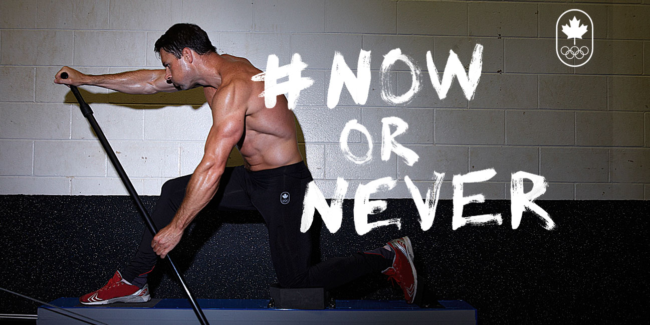 Mark Oldershaw's poster in the Canadian Olympic Committee's Now Or Never promotion for the Toronto 2015 Pan American Games.