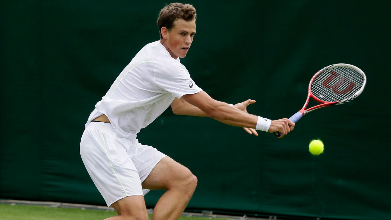 Vasek Pospisil at 2013 Wimbledon Championships. 