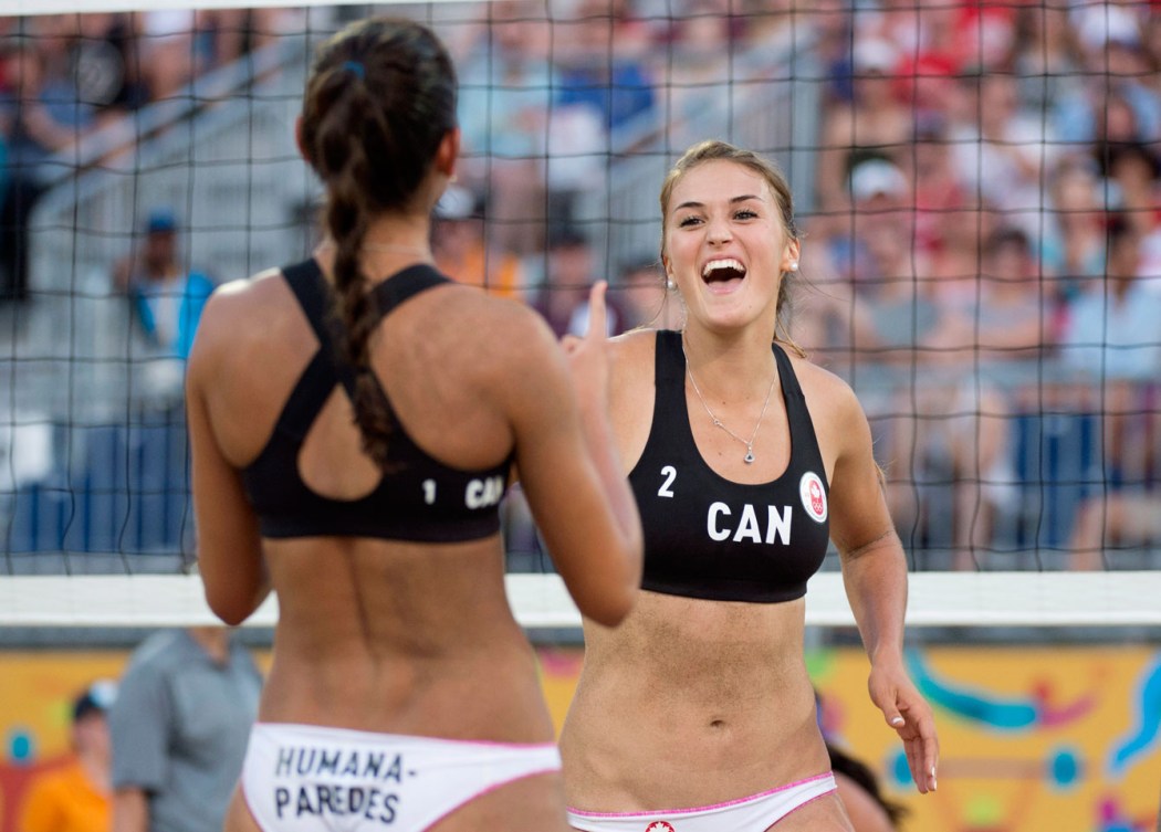 Taylor Pichke and Melissa Humana-Paredes were unstoppable against Costa Rica on Day 8. (Photo: Canadian Press)