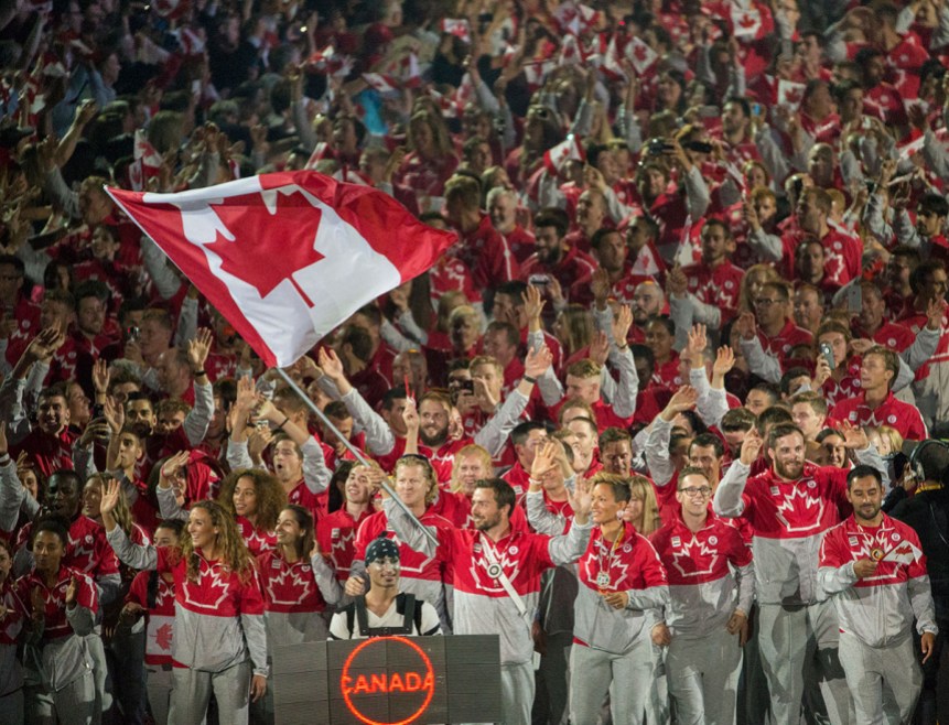 Team Canada Toronto 2015 Canada marches in at opening ceremony