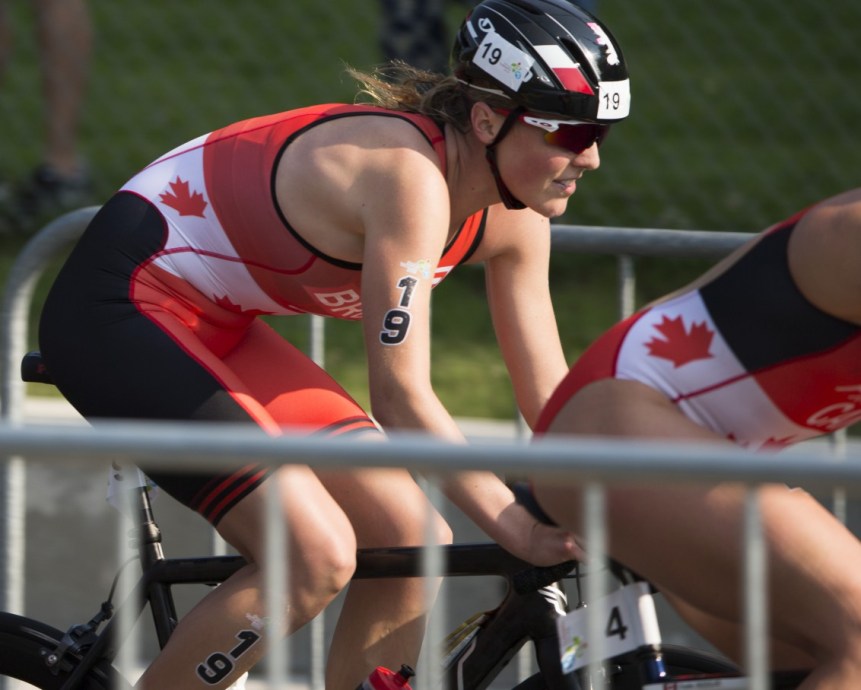 Joanna Brown during the Women's Triathalon