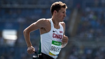 Lucas Bruchet running on track