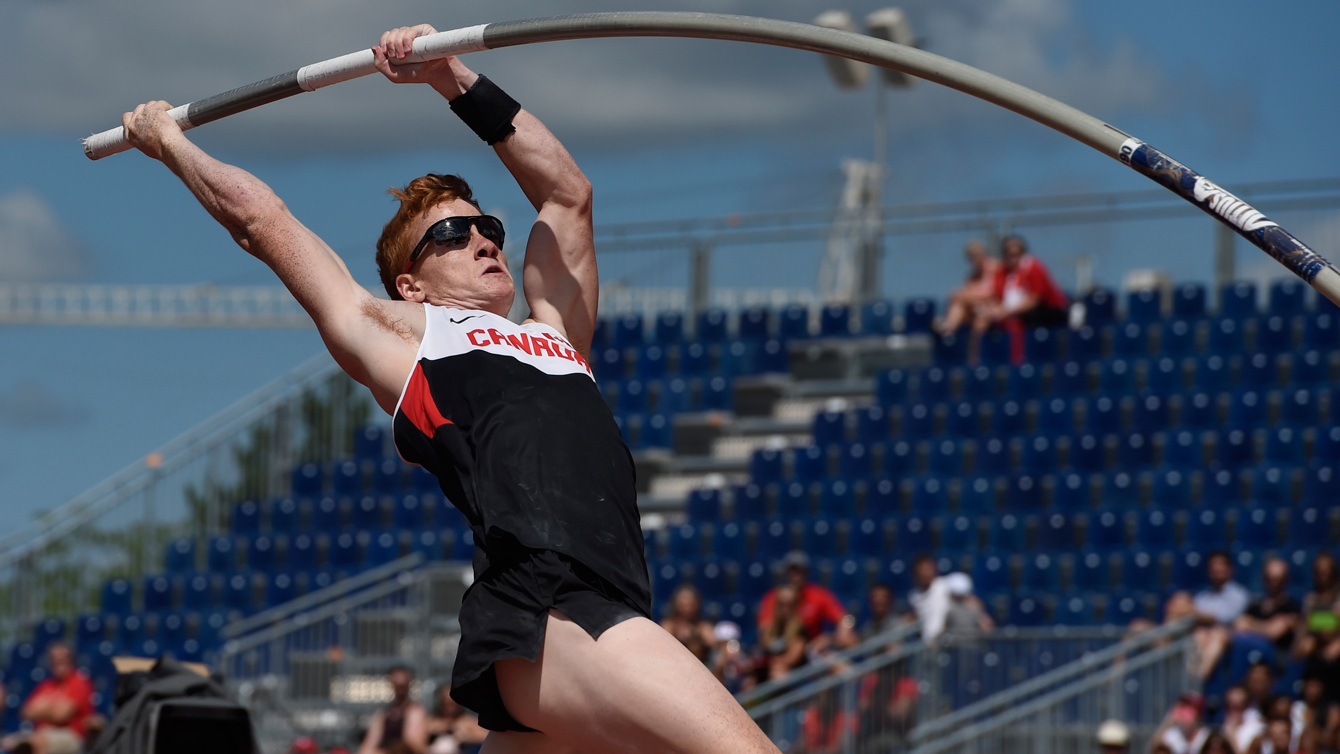 Shawn Barber vaults his way to Pan Am Games gold in Toronto on July 21, 2015.