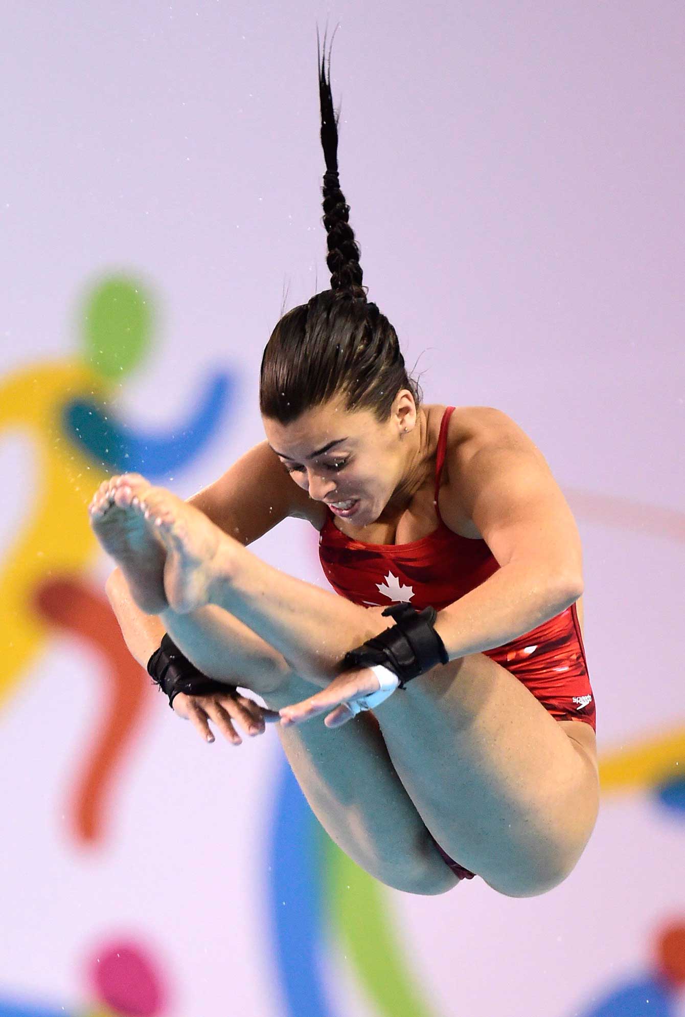 Meaghan Benfeito during the 10m platform final at TO2015.