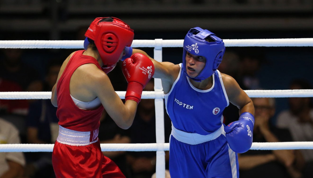 Caroline Veyre won gold in the women's light (57-60kg) division on Day 15.