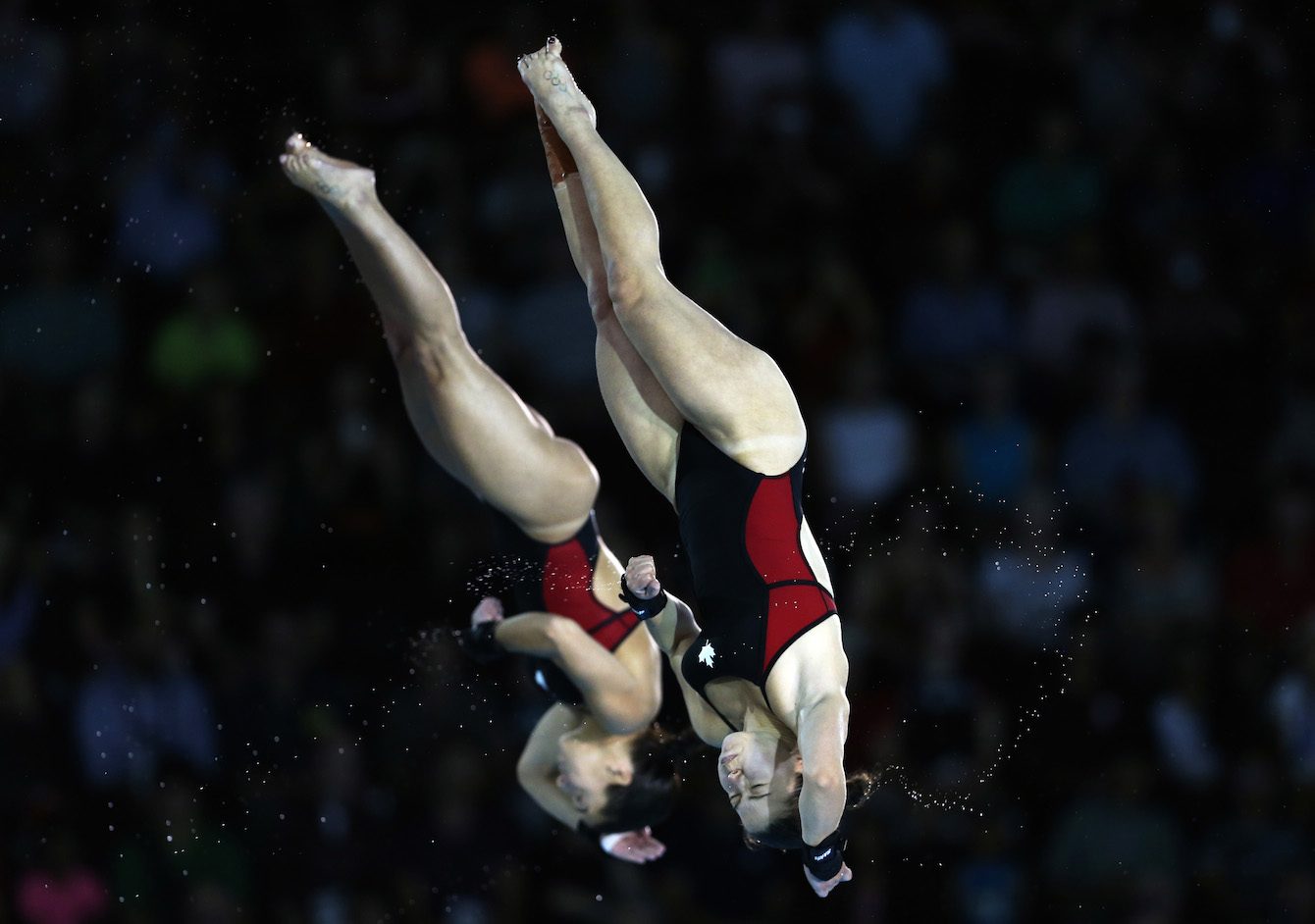 Roseline Filion and Meaghan Benfeito of Canada win Gold