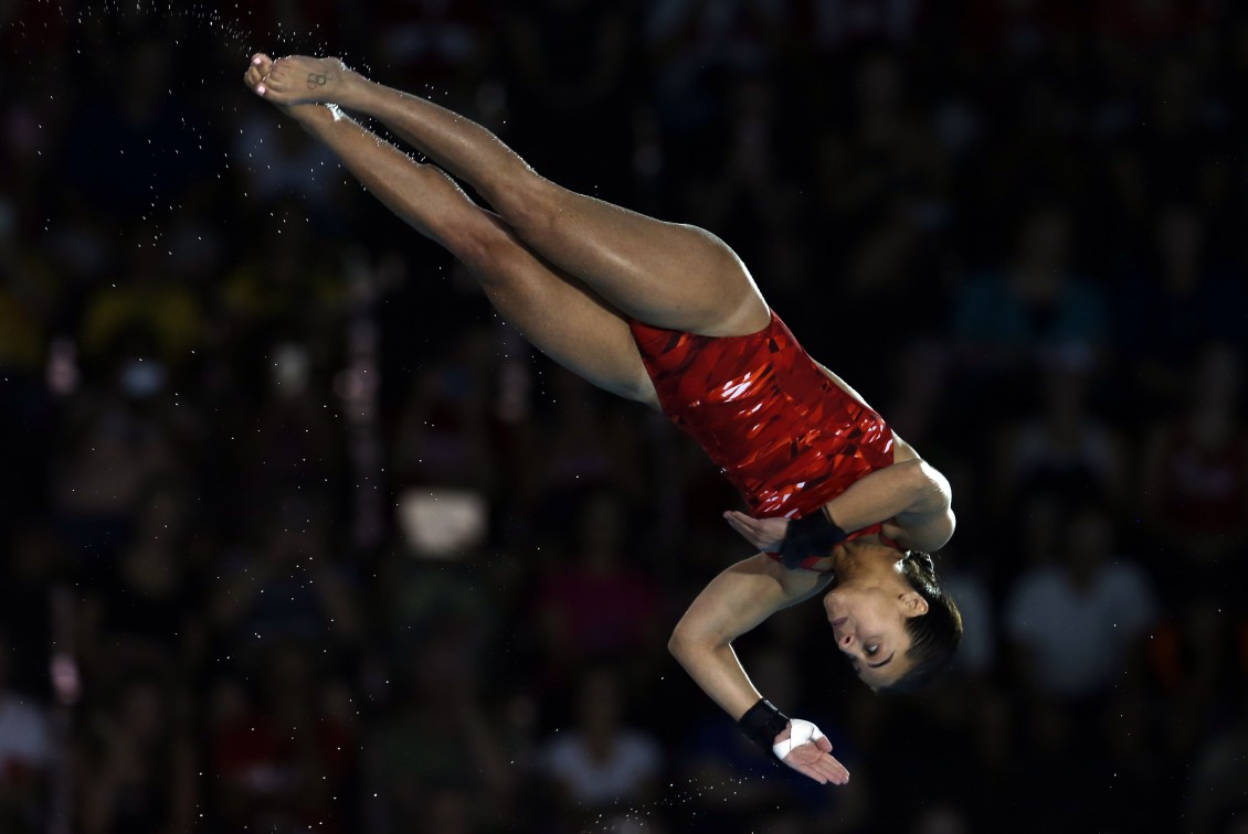 Meaghan Benfeito competing