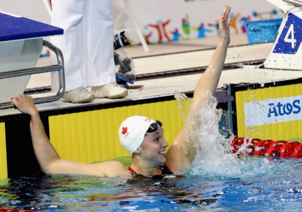 Chantal Van Landeghem Chantal Van Landeghem celebrates her 100m freestyle victory at the Toronto 2015 Pan American Games.