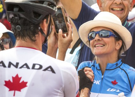 Raphael Gagne - TO2015 Moments after winning gold, Raphaël GAGNÉ finds his mother, Odette GAGNÉ, in the crowd (COC photo by David Jackson).