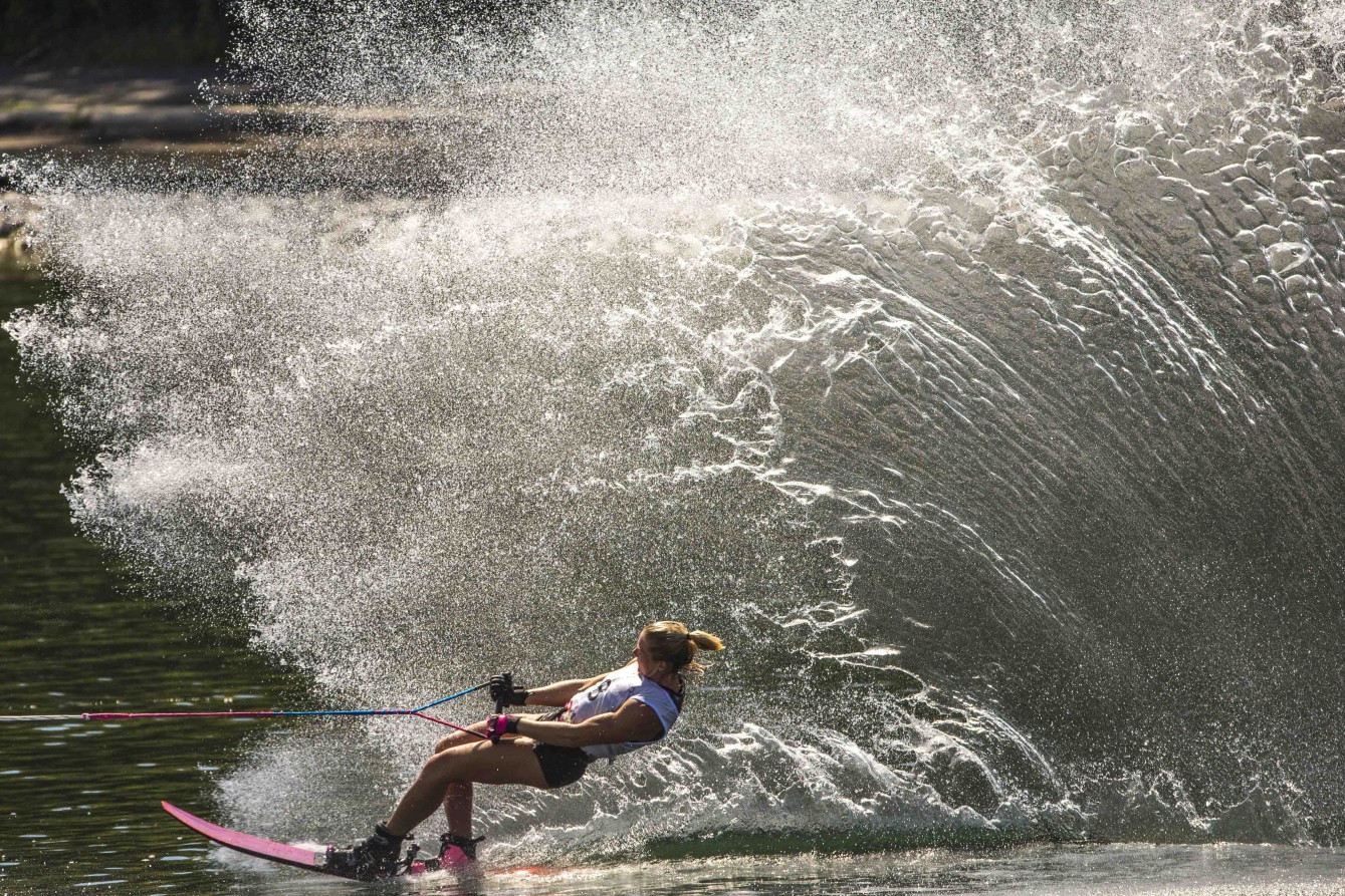 Whitney McClintock creates a mosaic of water (COC photo by David Jackson).