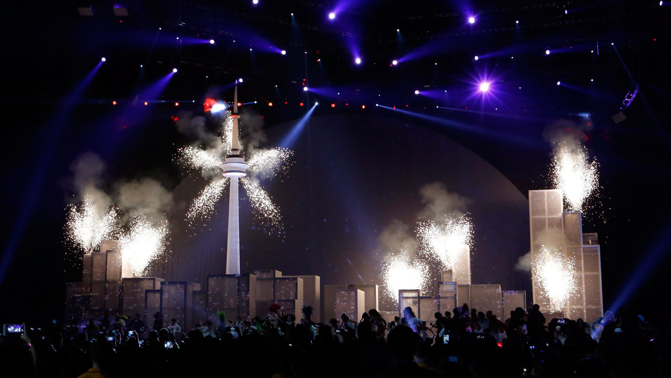 Fireworks at TO2015 closing ceremony