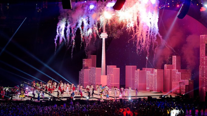 Fireworks at TO2015 closing ceremony