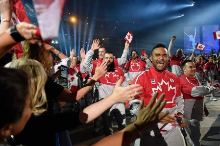 #TeamCanada athletes enter the Opening Ceremony