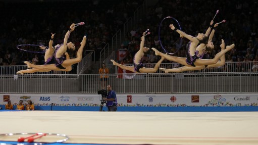 Women's Rhythmic Gymnastics Team Team Canada in group rhythmic gymnastics