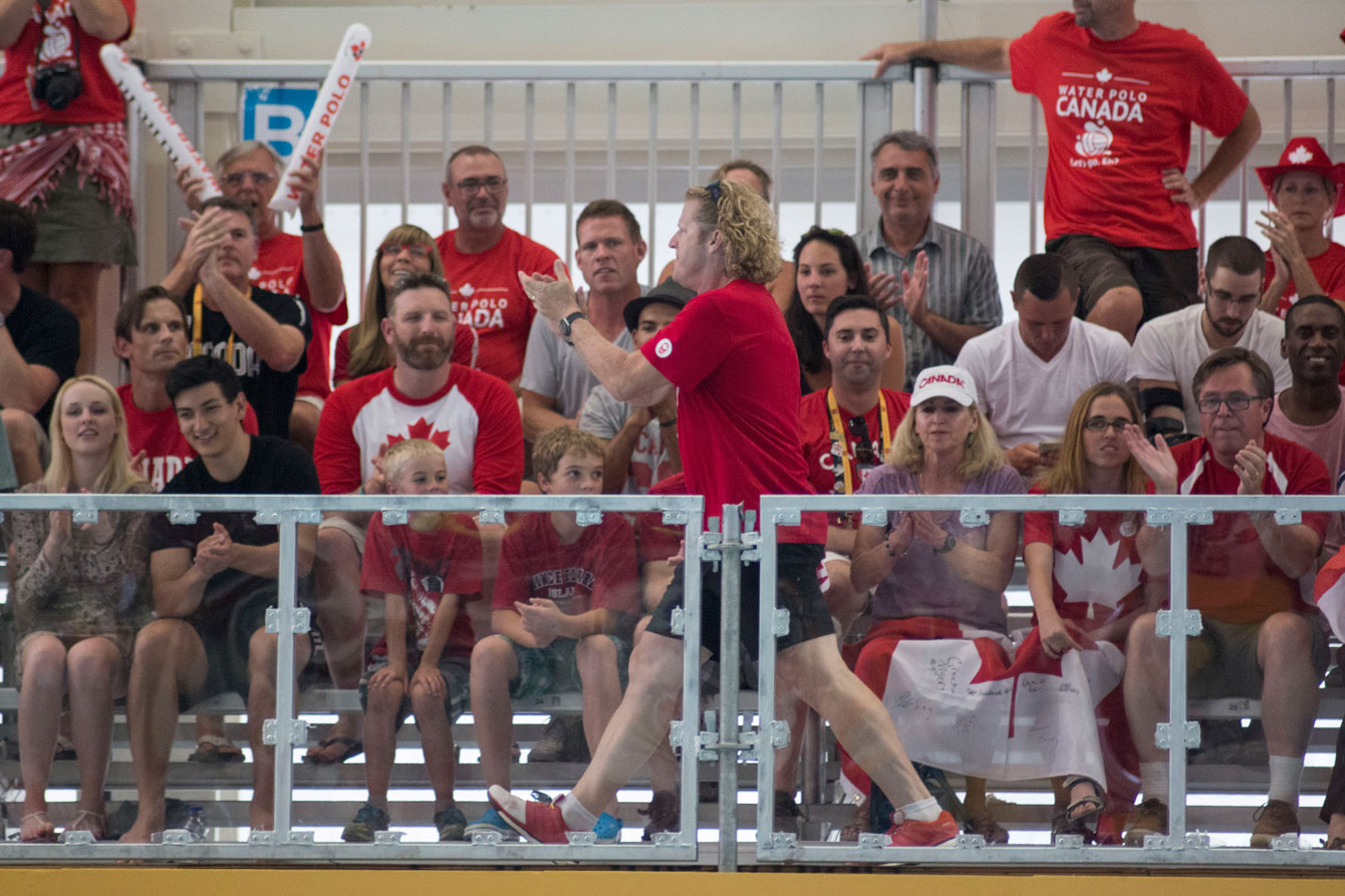 Harnett has been a regular at events, and is never shy to pump the crowd up.