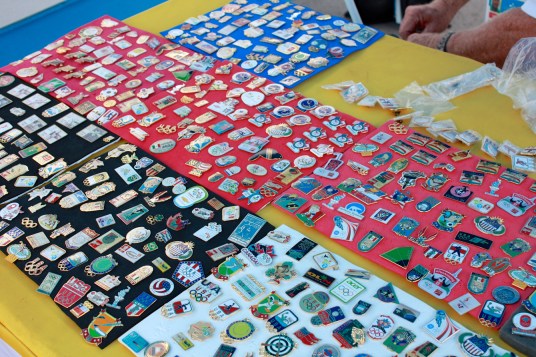TO2015 Athletes' Village Pin trading station (photo: Kristen Loritz)