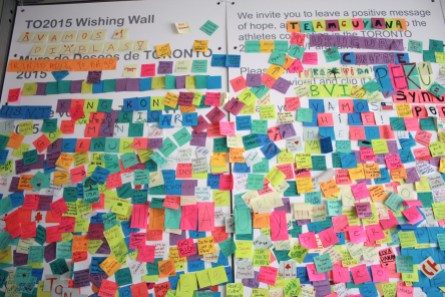 TO2015 Athletes' Village Wishing wall (photo: Kristen Loritz)