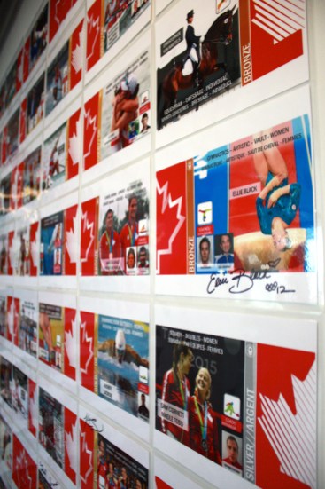 TO2015 Athletes' Village Wall of medallists at the Canadian residence (photo: Kristen Loritz)