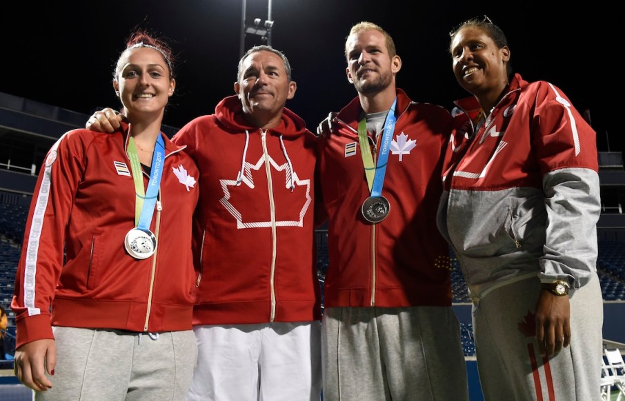 Canada's Mixed Doubles Team of Philip Bester and Gaby Dabrowski take the silver medal.