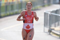 Paual Findlay competes in the Women's Triathlon