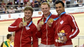 Hugo Barrette, Evan Carey, Joseph Veloce take gold in Men's Team Sprint