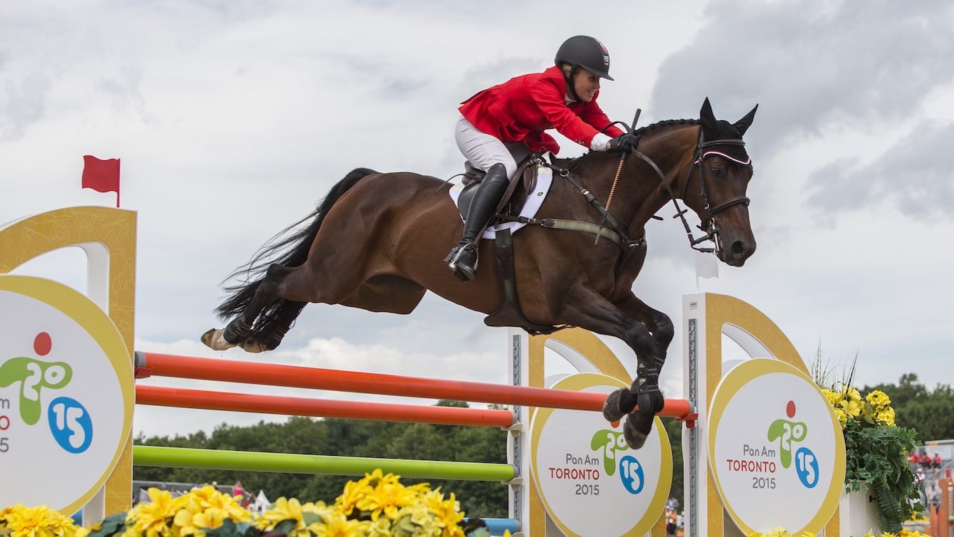 Jessica Phoenix competing at the Toronto 2015 Pan Am Games.