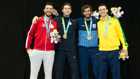 Men's Sabre Medalists - Pan American Games in Toronto.