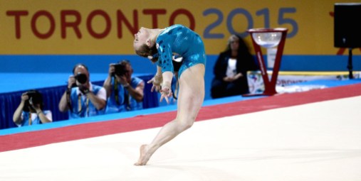 Ellie Black Ellie Black competes on floor