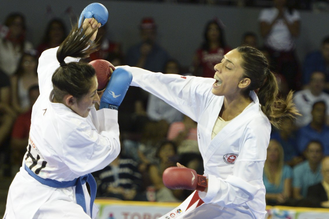 Jusleen Virk competing