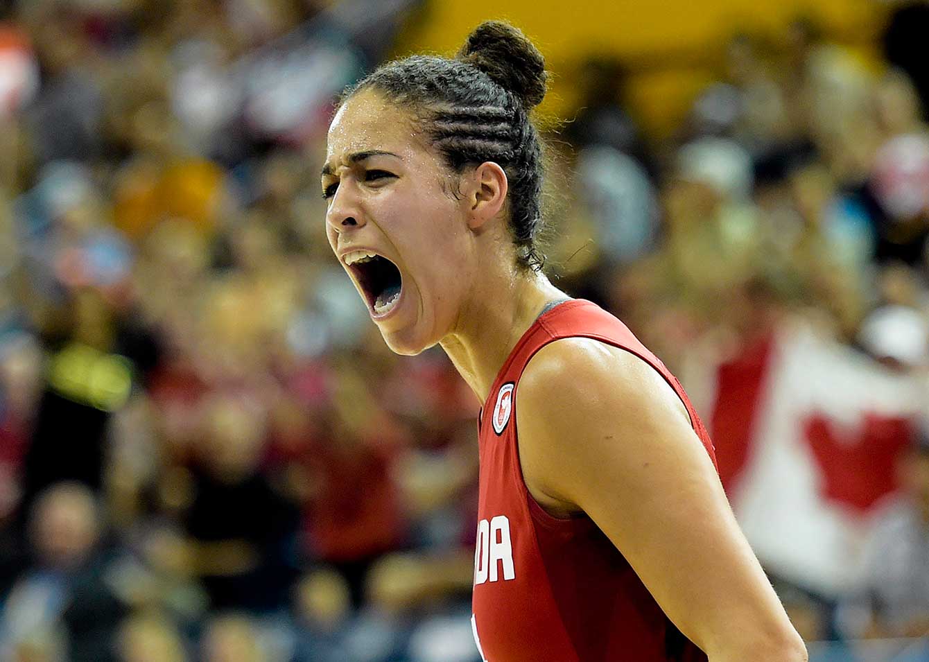 Kia Nurse during the second half of the gold medal game versus the USA on Monday, July 20, 2015. Canada won gold.
