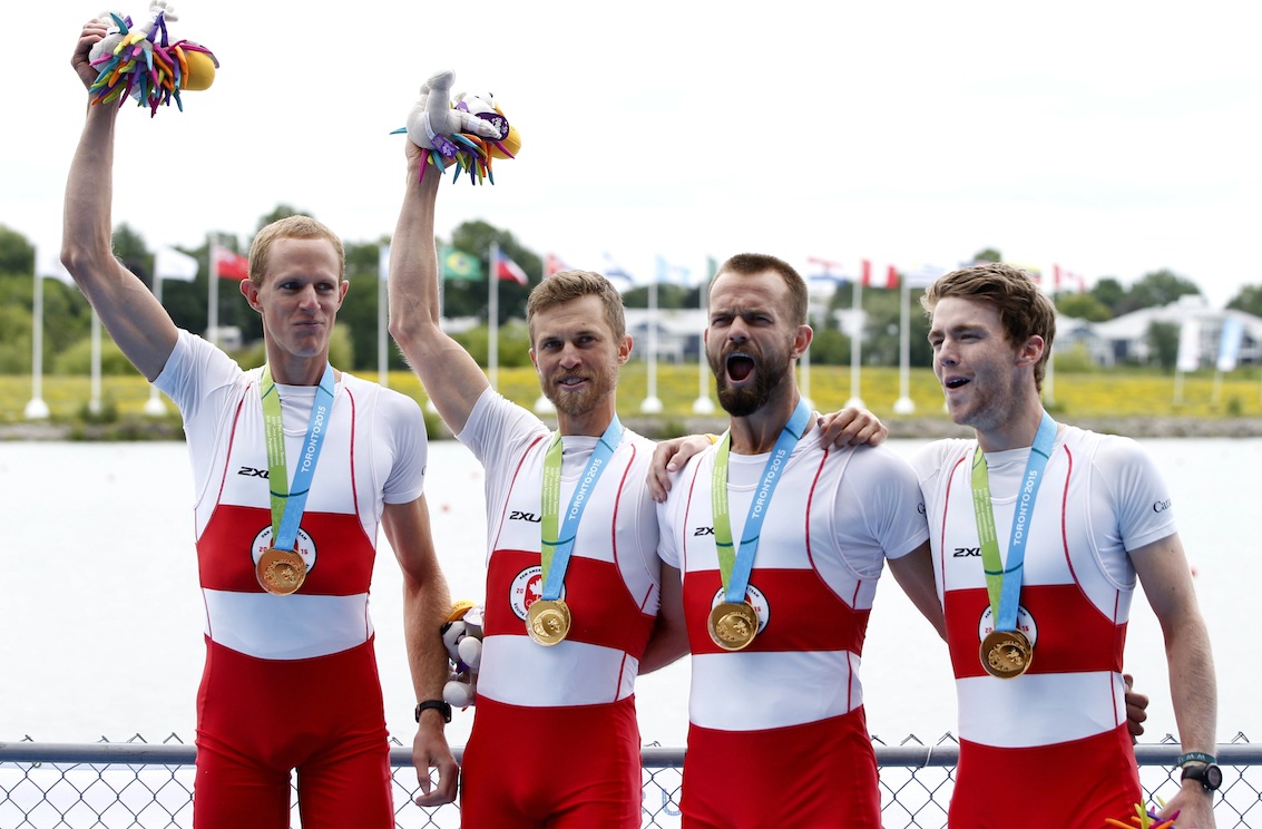 Canada takes the gold medal in men's lightweight four (rowing).