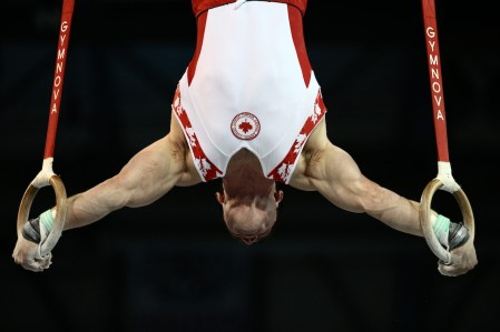 Kevin Lytwyn competes in rings