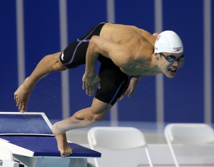 Canada's Richard Funk competes in the 200m Breaststroke