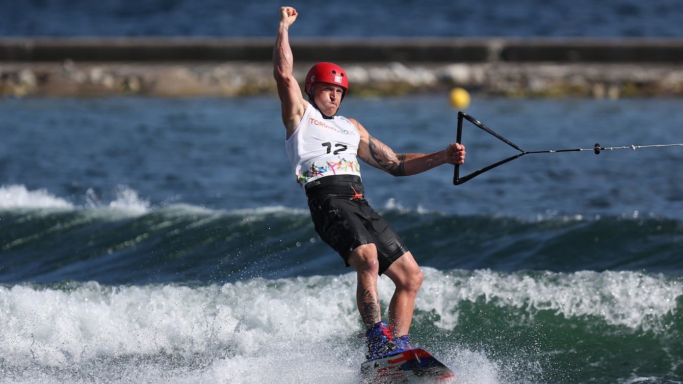 Rusty Malinoski celebrating his win