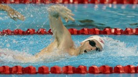 Ryan Cochrane competes in men's 400m freestyle.