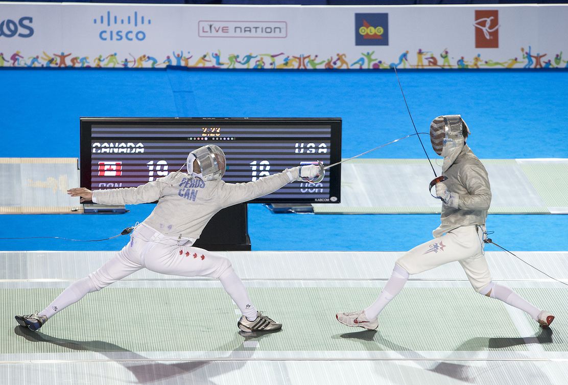 Mark Peros competing