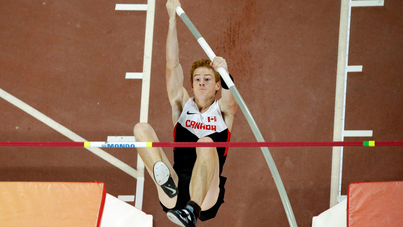 Shawn Barber at the World Championships in Beijing on August 24, 2015. 