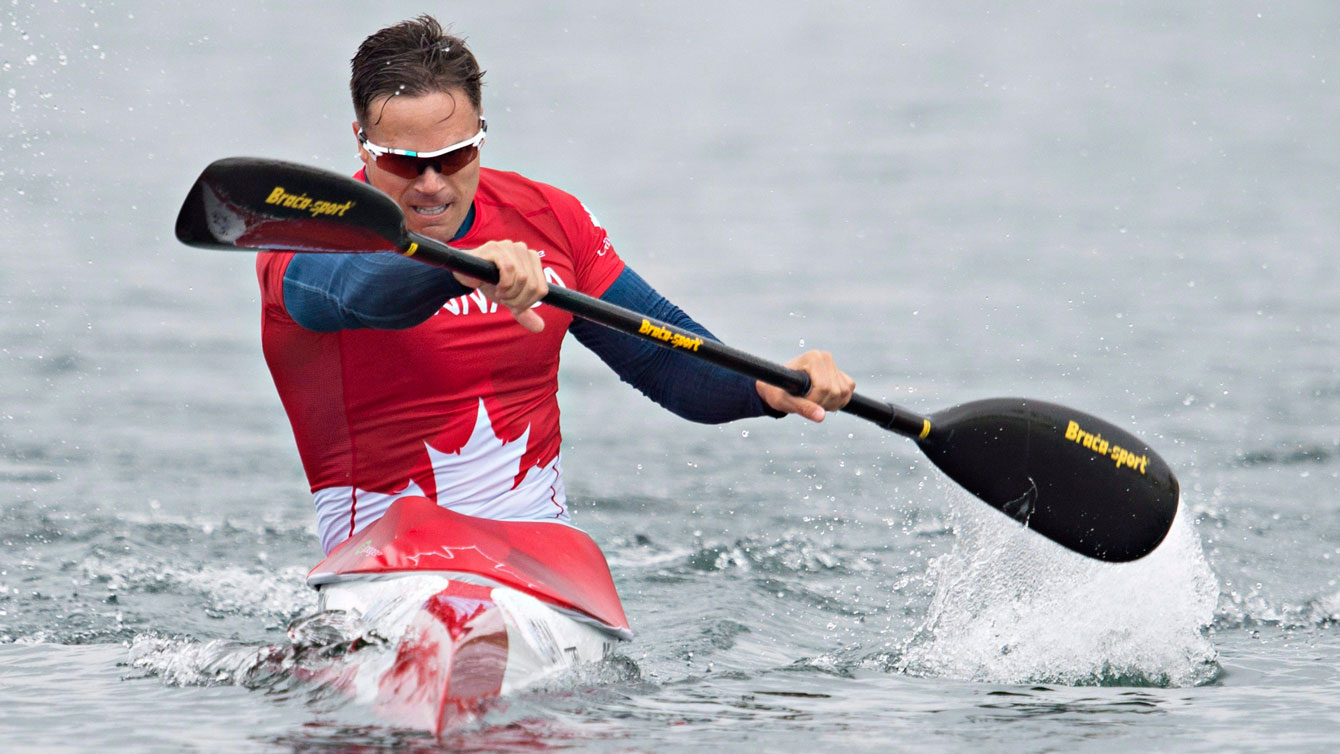 Mark de Jonge in Toronto 2015 Pan Am Games action at the International Flatwater Centre in Welland, Ontario.