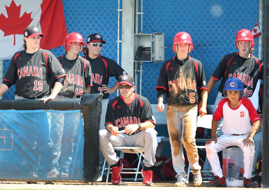 Andre Lachance Team Canada manager Andre Lachance sits stoically on a chair watching the ninth inning