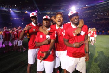 PAN AM OPENING CEREMONY 20150726 Canadian athletes enter the field during the closing ceremony at the Toronto 2015 Pan Am Games