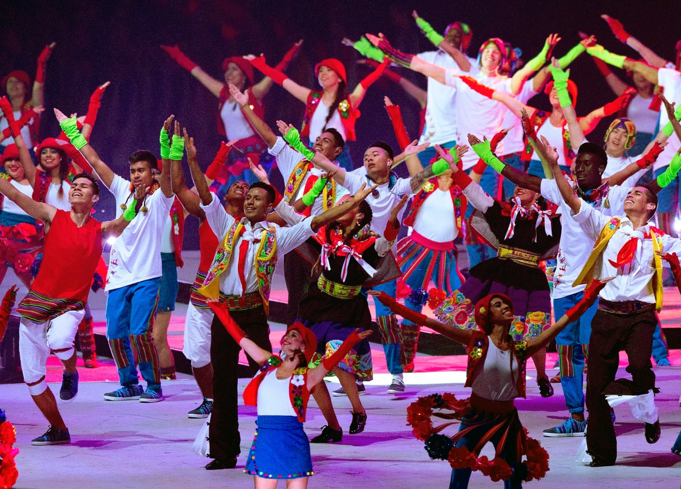 Performers during the closing ceremony of the 2015 Pan Am Games in Toronto