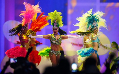 Dancers perform during the closing ceremony of the 2015 Pan Am Games