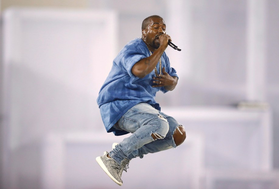 Kanye West performs during the closing ceremony of the 2015 Pan Am Games