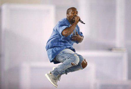 Kanye West Kanye West performs during the closing ceremony of the 2015 Pan Am Games