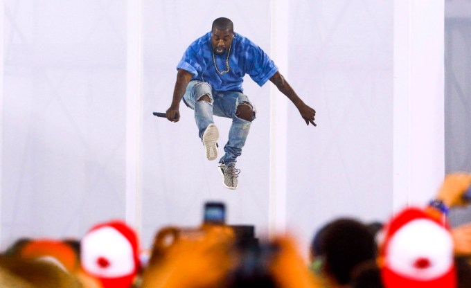 Kanye West performs during the closing ceremony of the 2015 Pan Am Games