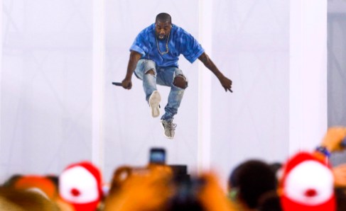 Kanye West Kanye West performs during the closing ceremony of the 2015 Pan Am Games