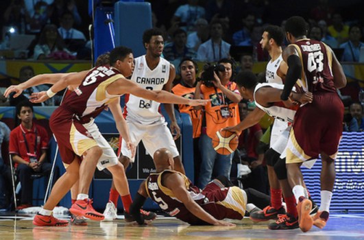 After the foul (Photo: FIBA)